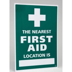 The Nearest First Aid Location Sign